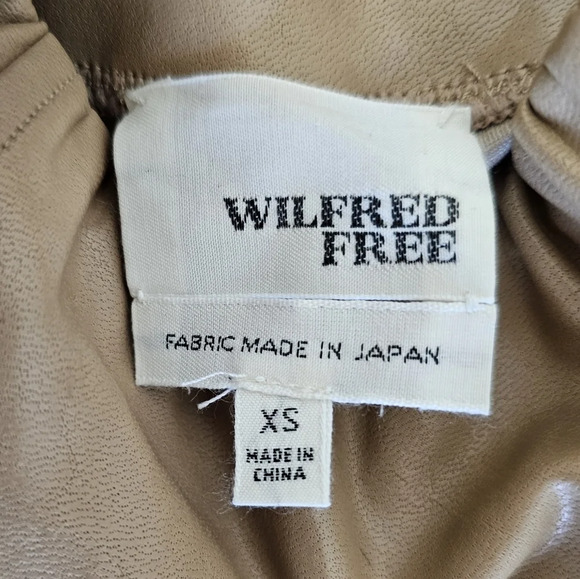 Aritzia Wilfred Free Daria vegan leather leggings pants tan beige XS - Picture 9 of 11